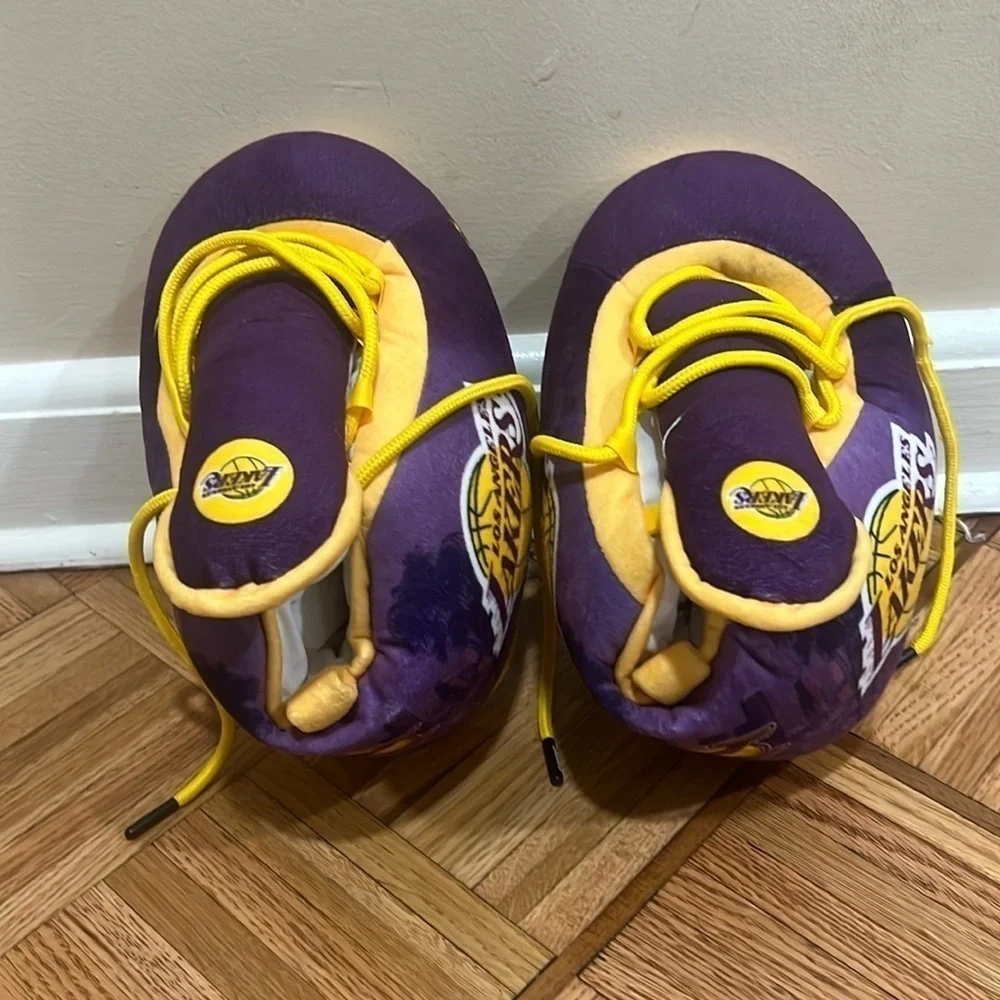 Los Angeles LA Lakers Slippers Plush Sneaker Slipper